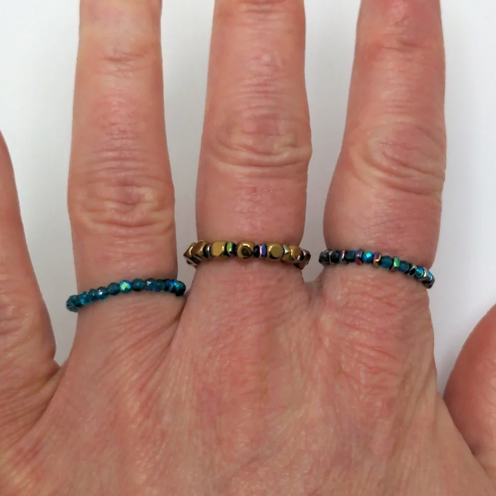 381MIDALANE Colorful Stacked Ring Set